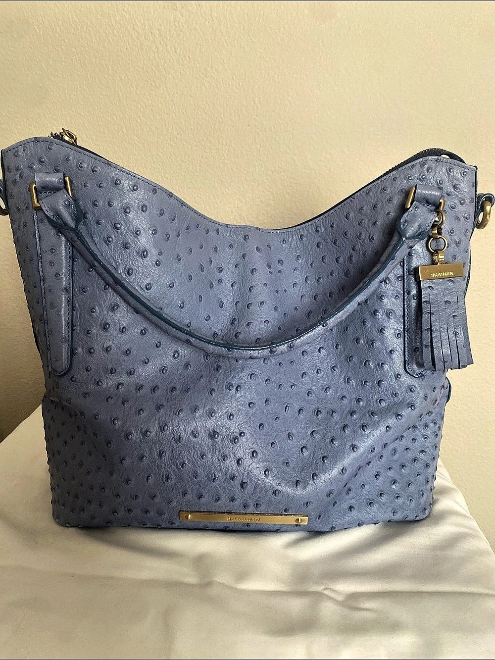 Brahmin Blue Hobo Bag with Matching Wallet
